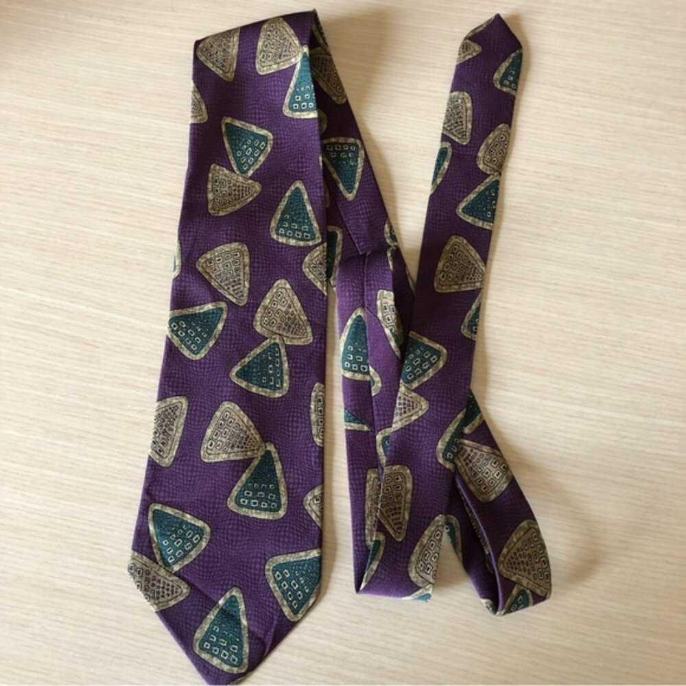 💕2/$16💕Giorgio Benelli Cravatte 100 % Silk Pattern Tie